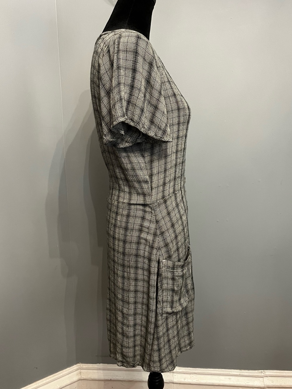 American Eagle Lightweight Plaid Mini Dress, size XS - Picture 4 of 6